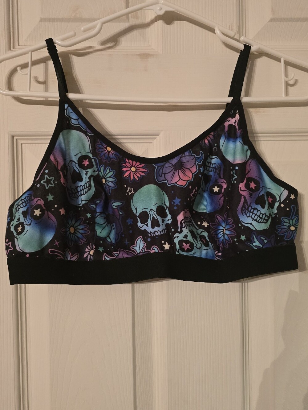 Skull Print Comfort Bralette in Multicolor